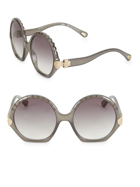 chloe eyeglass|oversized 56mm round sunglasses chloe.